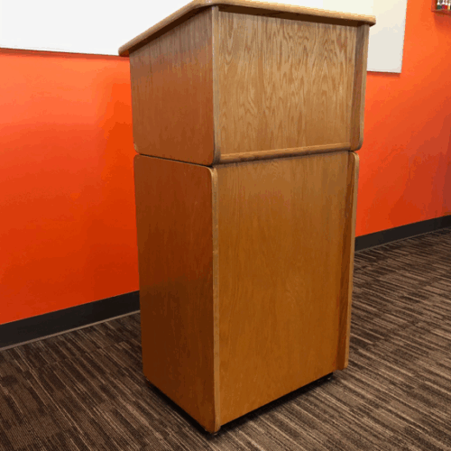 Two Piece Oak Podium
